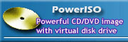 Powerful CD/DVD image with virtual disk drive.